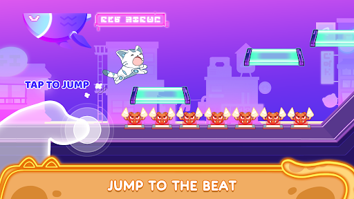 Cat Dash: Cute Cat Music Game - Tangkapan Layar 1