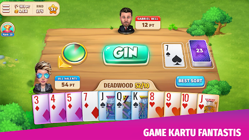 Gin Rummy Stars - Main Kartu - Tangkapan Layar 1