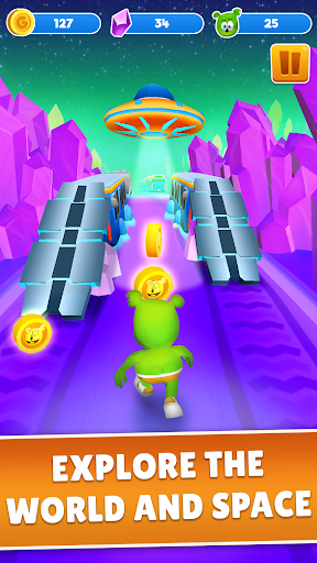 Gummy Bear Run: Endless Runner - Tangkapan Layar 3
