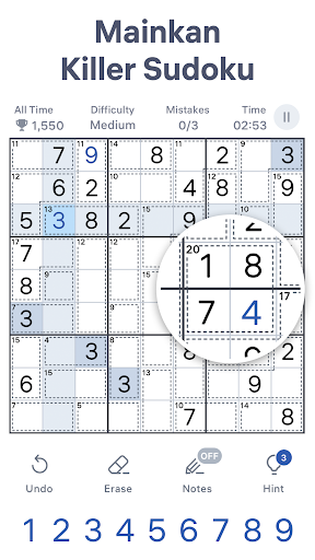 Killer Sudoku oleh Sudoku.com - Tangkapan Layar 1