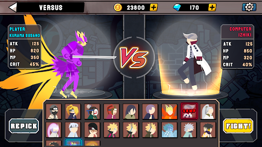 Stickman Ninja Fight - Tangkapan Layar 8