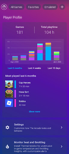 The Arcade · Game Hub Launcher - Tangkapan Layar 4